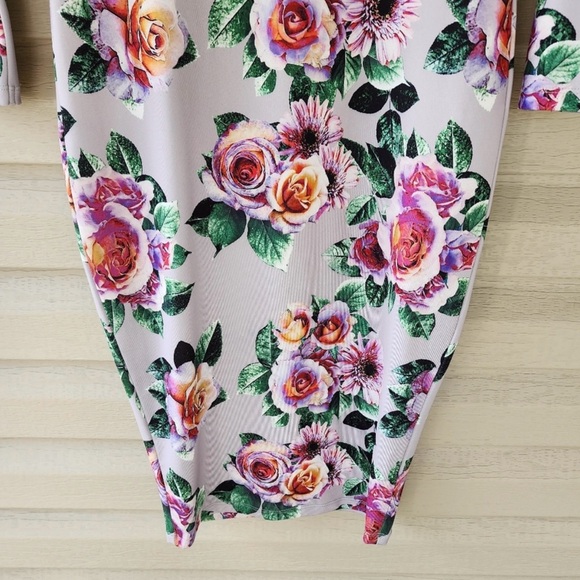 ZARA dress floral Medium (28) midi Bodycon - Picture 6 of 6